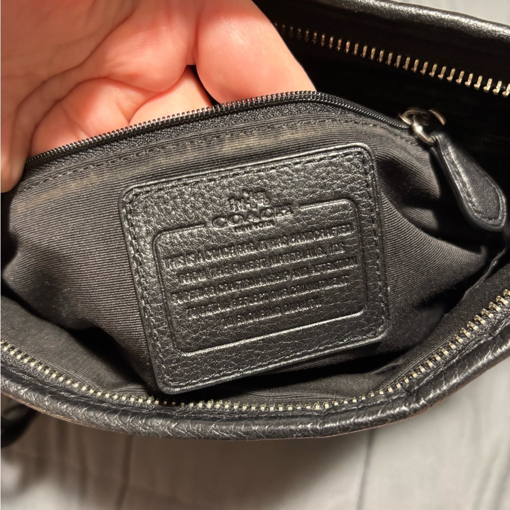 COACH Dark Gray Signature Canvas Crossbody Bag - Picture 10 of 10